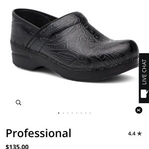 Dansko Black Embossed Clogs